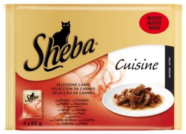 Sheba Carne En Salsa 4X85Gr